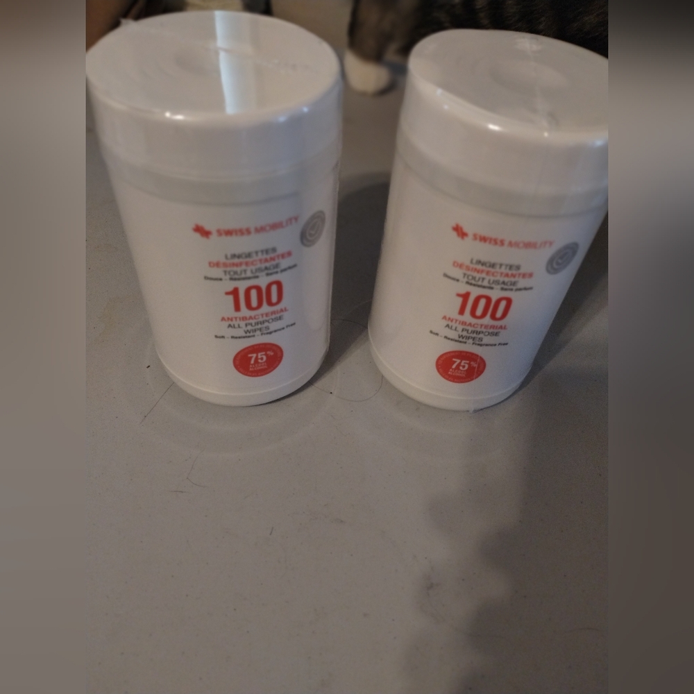 Swiss mobility antibacterial all purpose wipes NEW